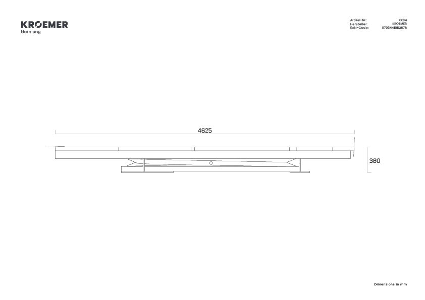 Technische Zeichnung XX84 - Seitenansicht 2
