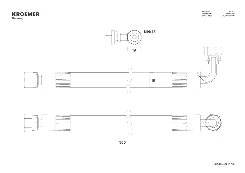 Hydrauliekslang voor de XX60-serie XX254