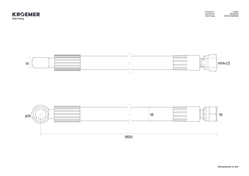 Hydrauliekslang voor de XX60-serie XX554